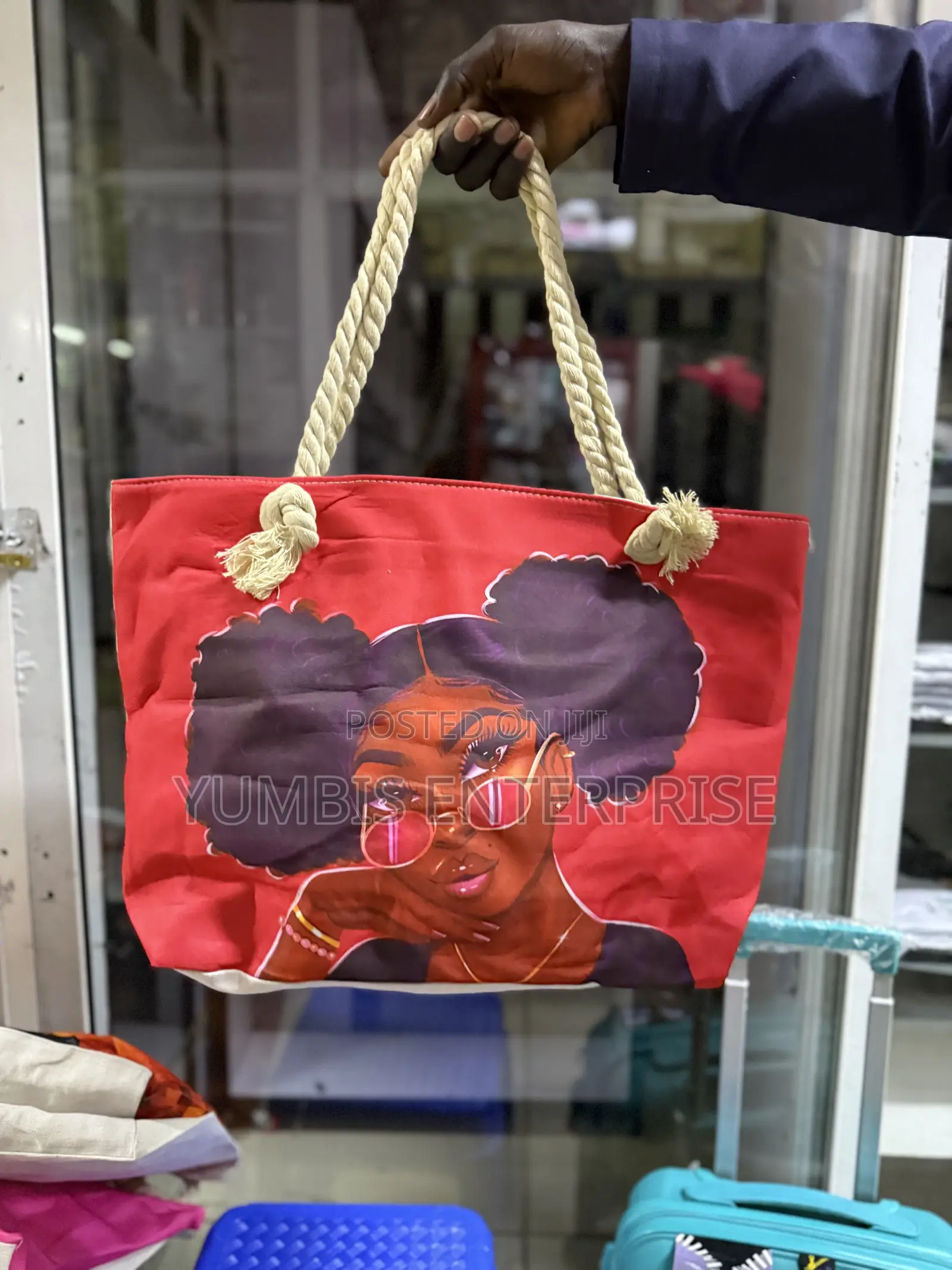 African Face Tote Bags Available