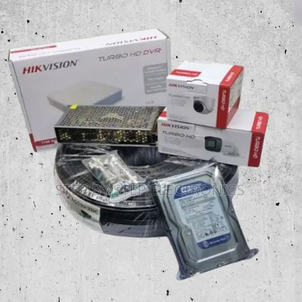 2 Cameras Hikvsion Indoor and Outdoor 1080p CCTV Cameras Security Kit