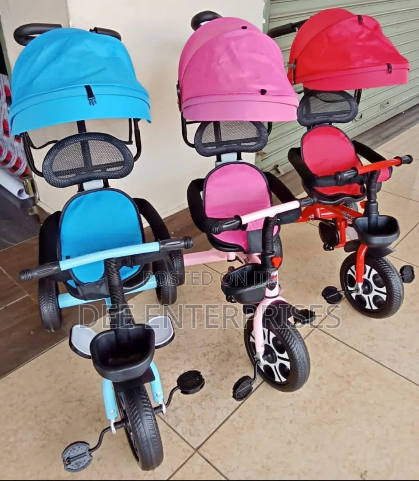 Kids Tri Cycles
With Push Handle and Canopy