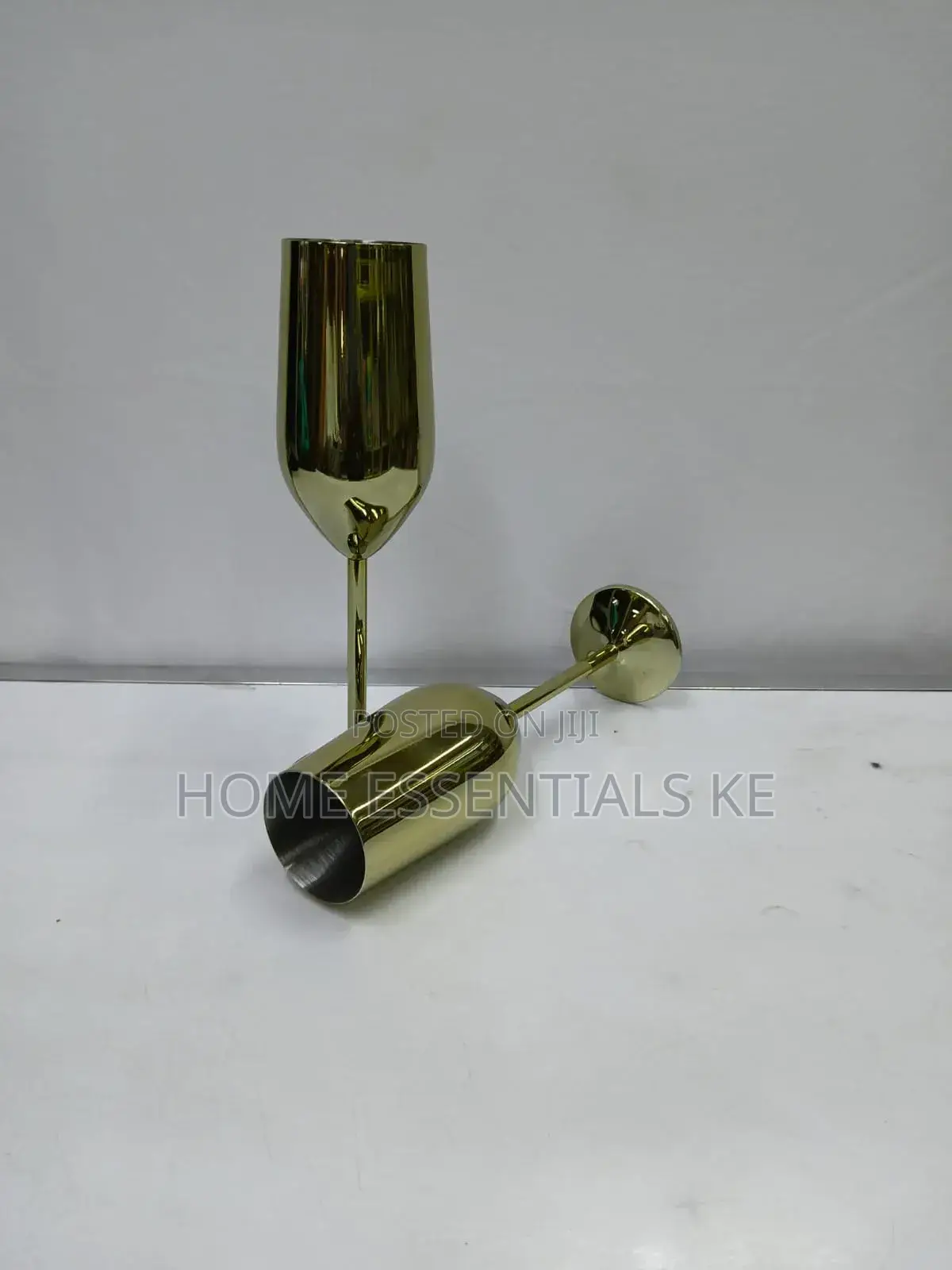 Gold Stainless Steel Wine Glass 2pcs*270ml*
