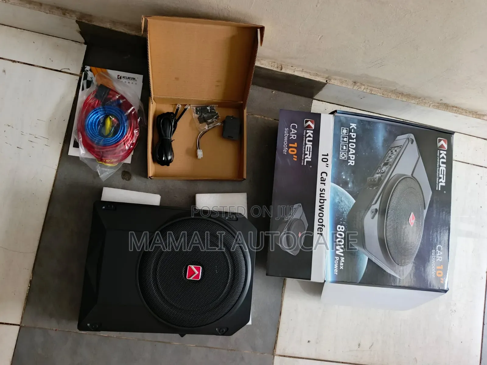 Slim Underseat Kuerl 10" 800w Car Subwoofer