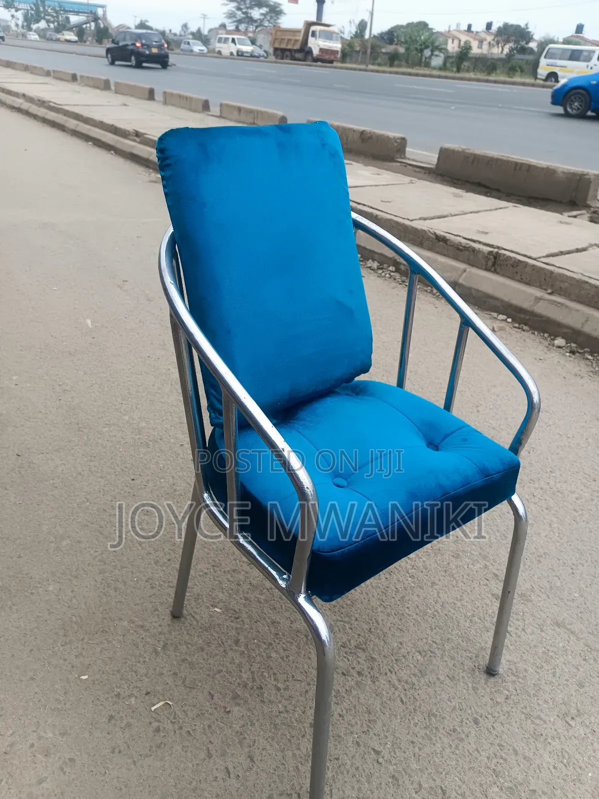 Restaurant Chair, Balcony or Outdoor Chair, Blue 