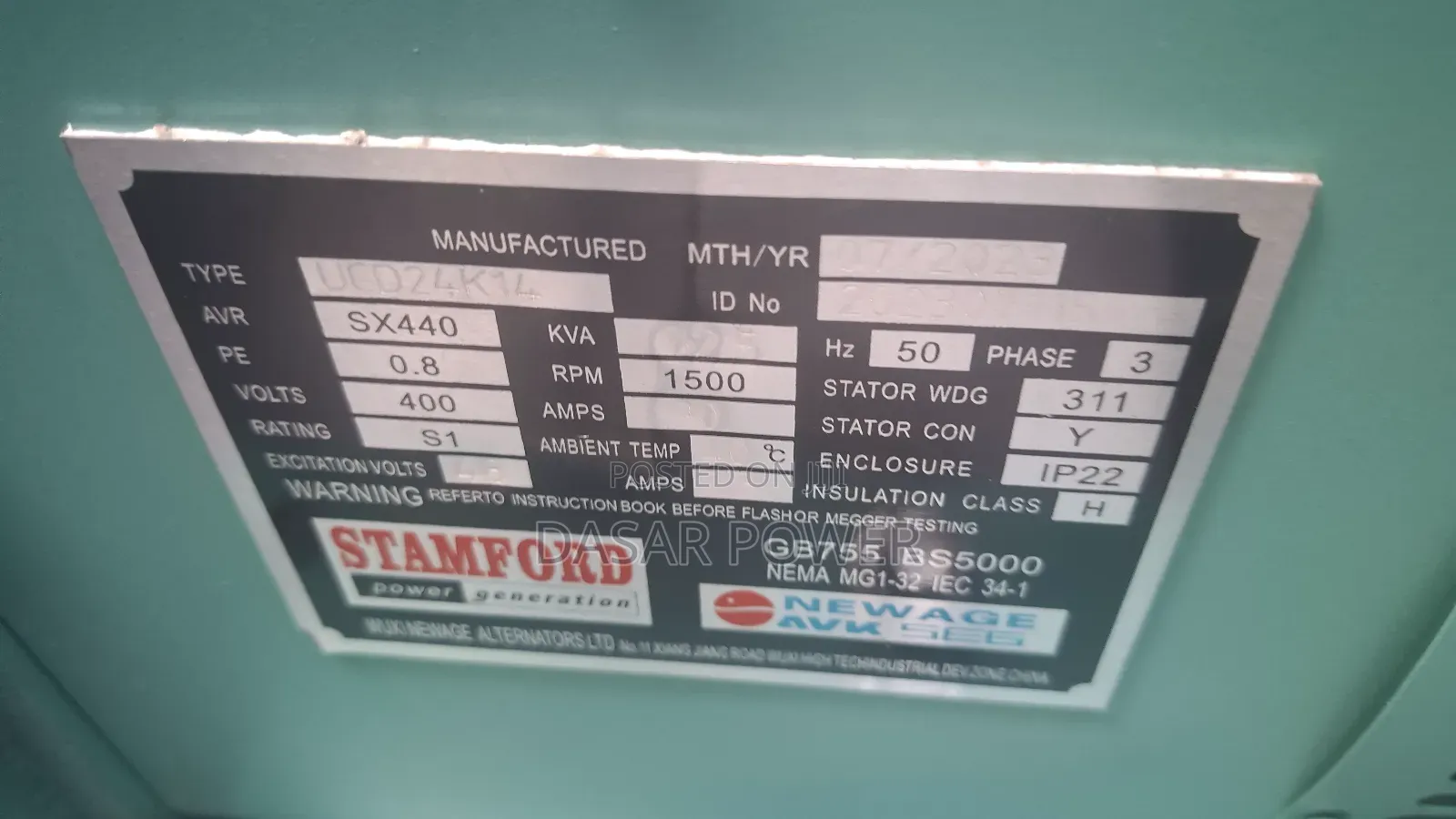 50kw Cummins Generator.