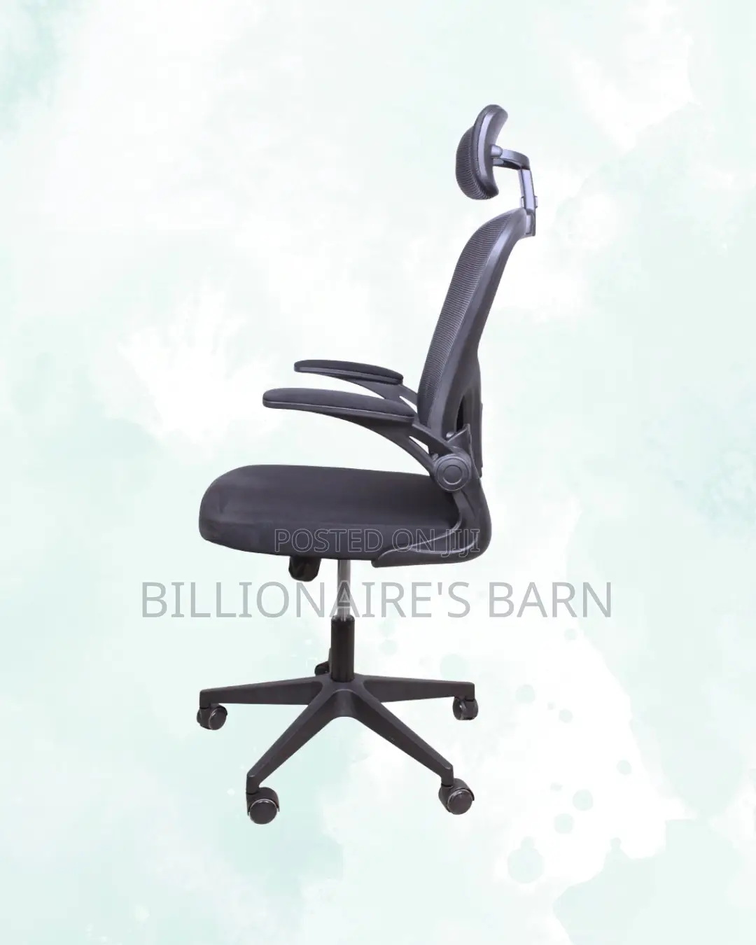 Comfy Grey Ergonomic Office Chair | Padded Armrests