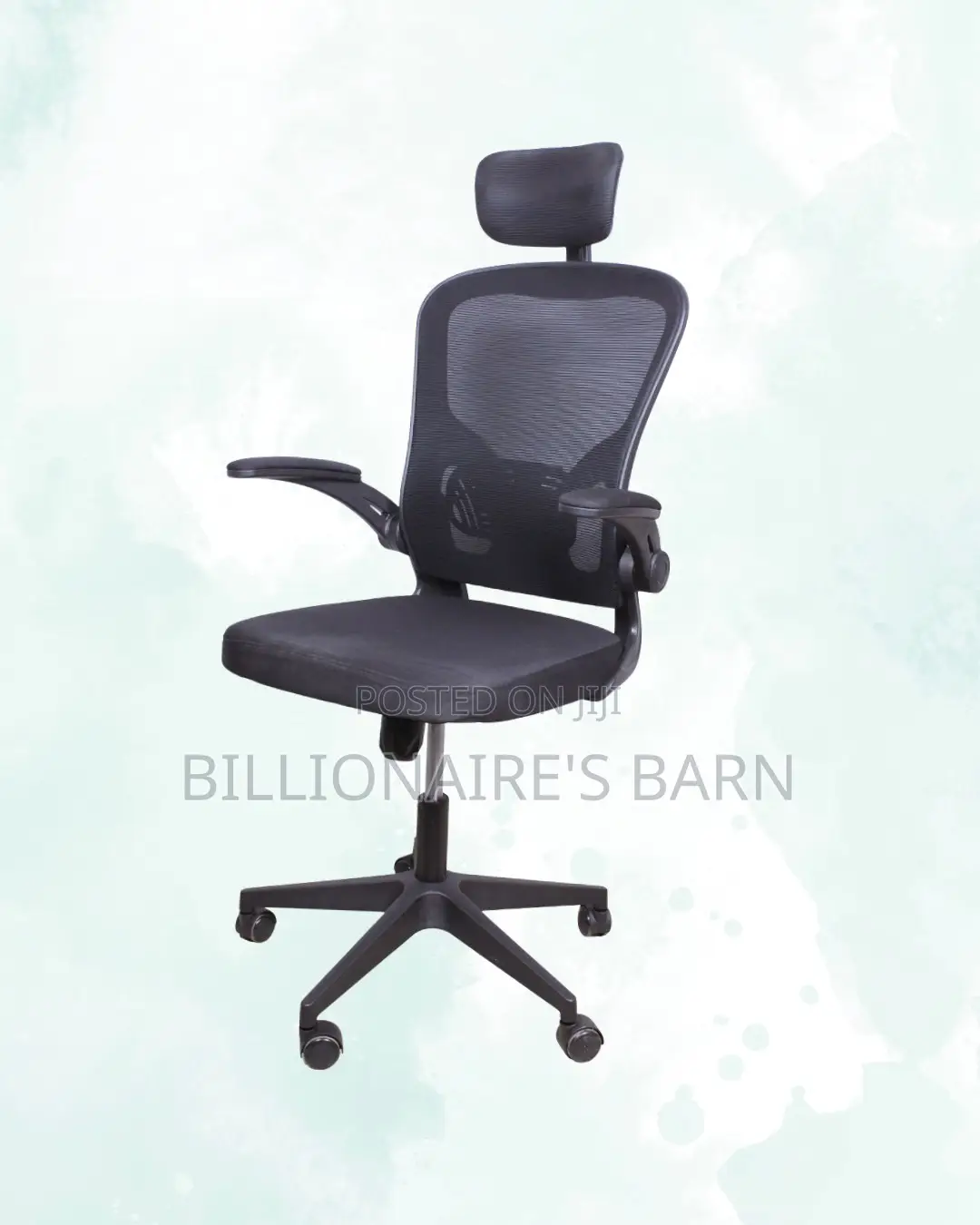Comfy Grey Ergonomic Office Chair | Padded Armrests