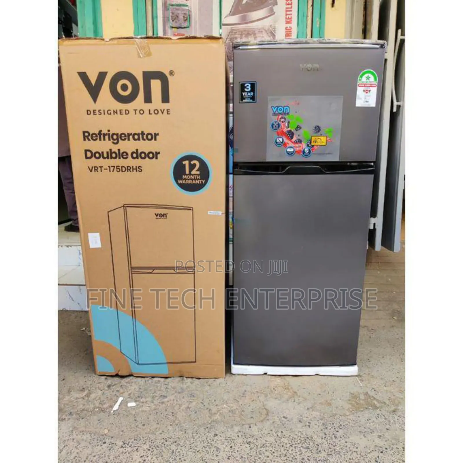 Von VRT-175drhs Top Mount Fridge Direct Cool, 175l