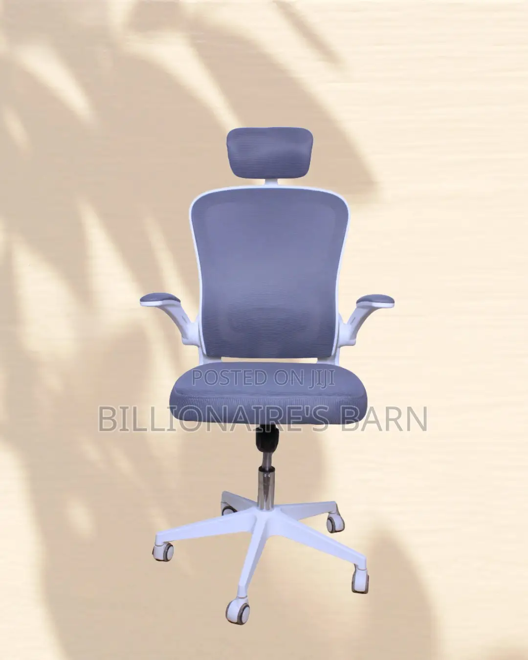 Breathable White Ergonomic Office Chair — Breathable in Hot Weather