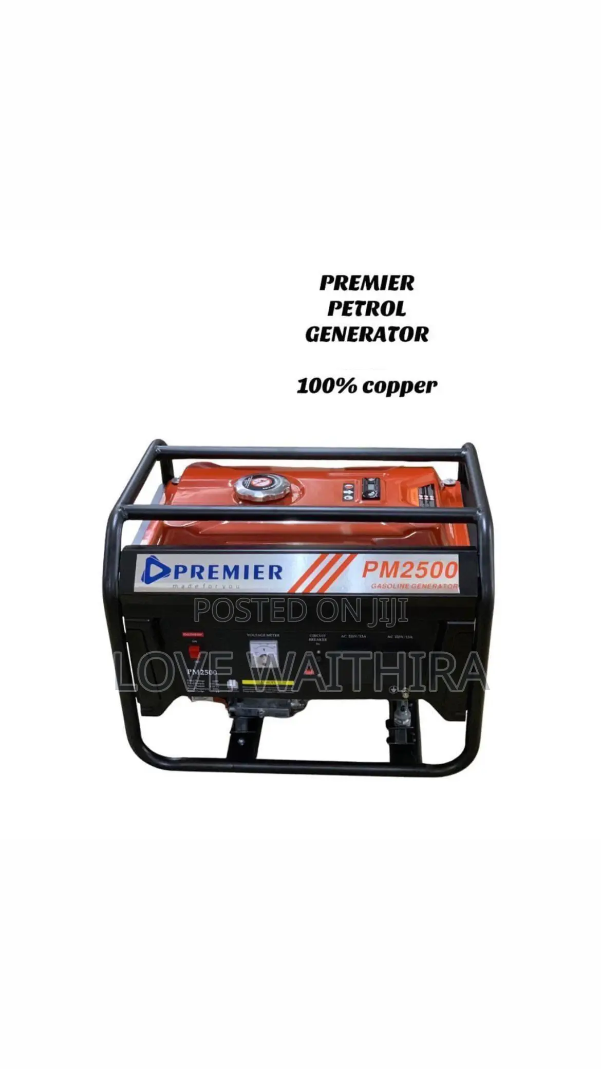 2 Kva Pm2500. 100% Copper Petrol Generator