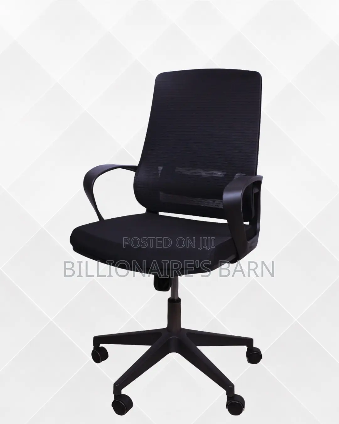 Black Ergonomic Mesh Office Chair | Space-Saving Mesh Backrest