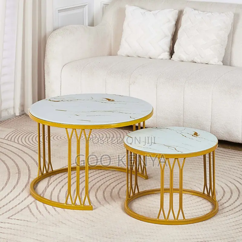 Coffee Table; Modern White Marble Dining Table Set