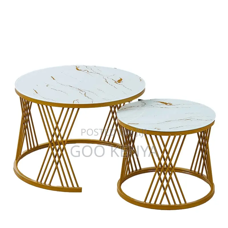 Coffee Table; Modern White Marble Dining Table Set