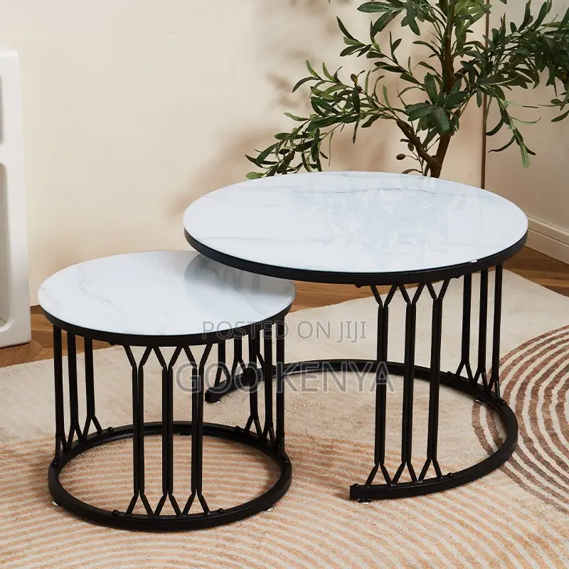 Coffee Table; Modern White Marble Dining Table Set