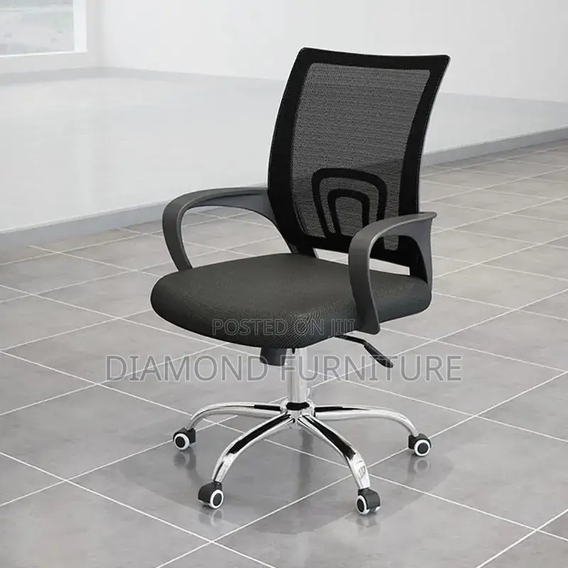Office Furniture; Modern Secretarial Mesh Task Chair- (Lumbar Support)