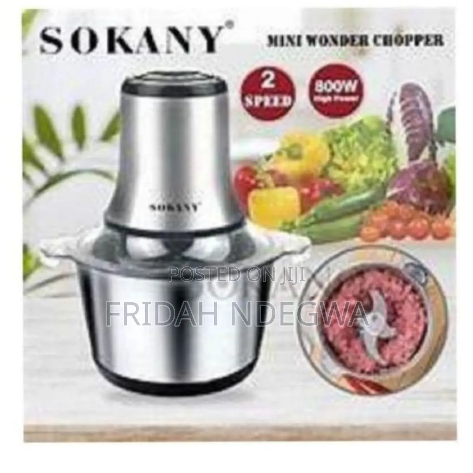 Sokany Electric Food Chopper 2ltrs