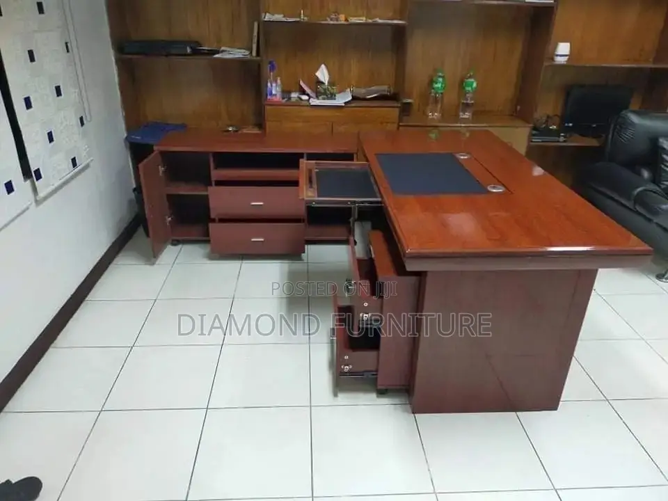 Office Furniture; Professional 1.8m L Shaped Office Table With Storage