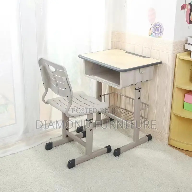 Kids Furniture; Height Adjustable Kids Desk Chair Set