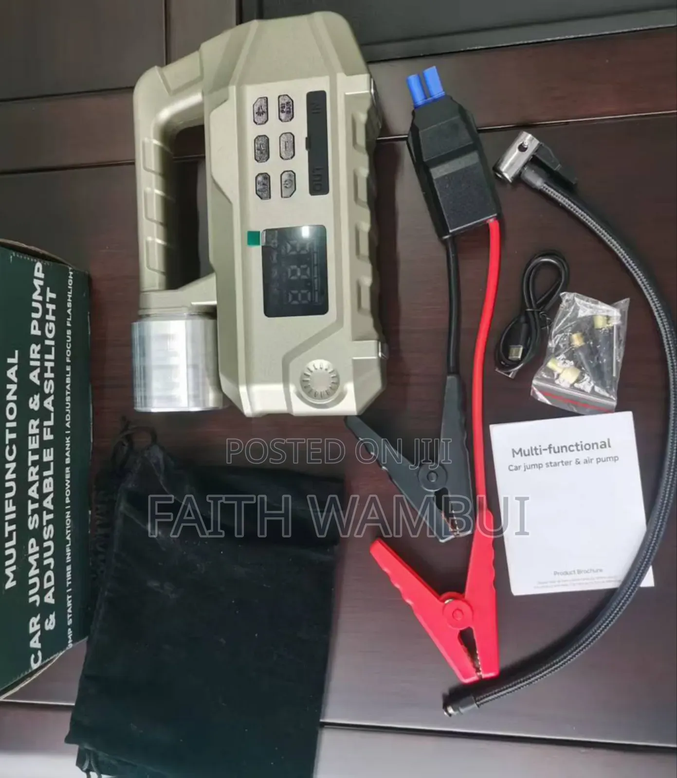 Quality High Power Digital Jump Starter Compressor and Adjustable Flas