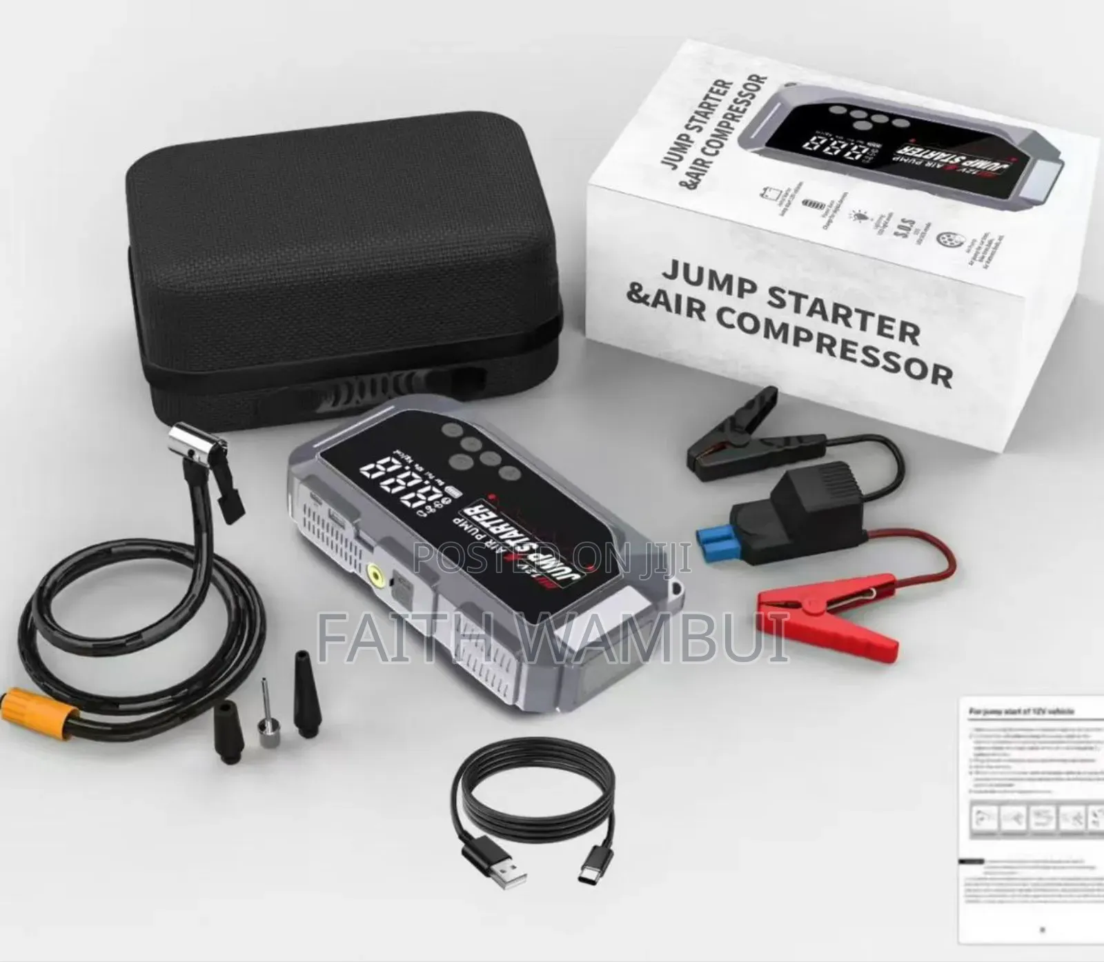 New Design High Power Jump Starter With Digital Compressor
