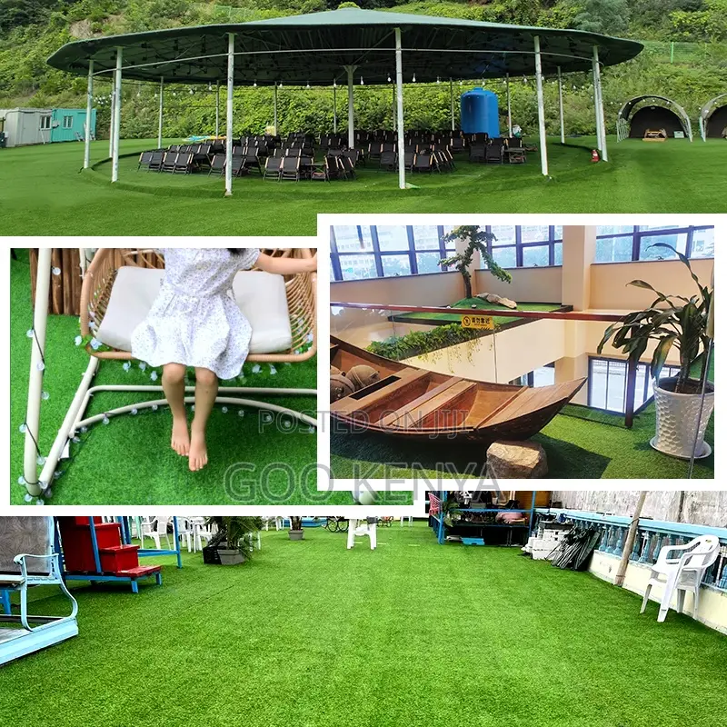 Outdoor Carpet; Weatherproof Synthetic Green Grass Carpet