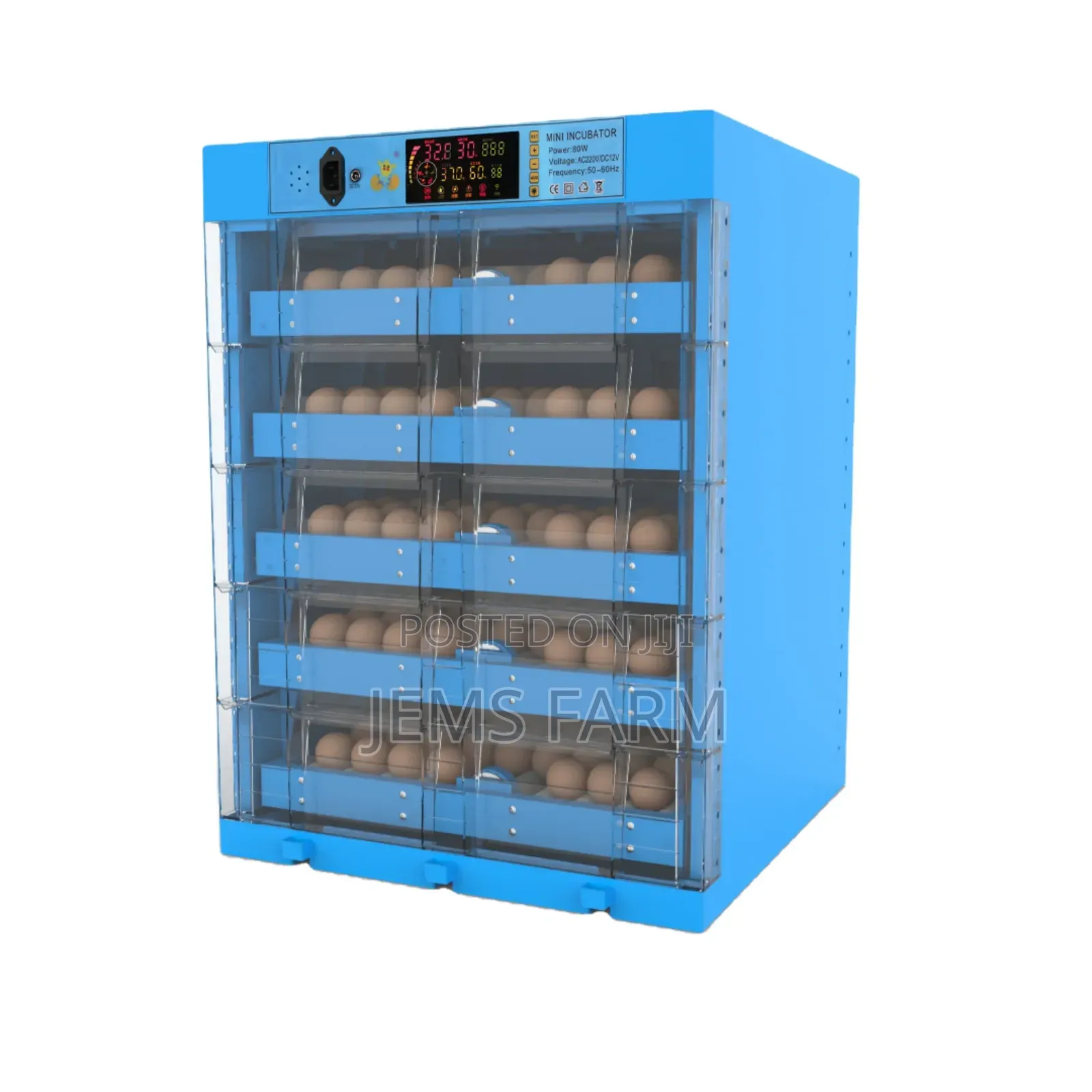 Fully Automatic 320 Eggs Ac/Dc Incubator