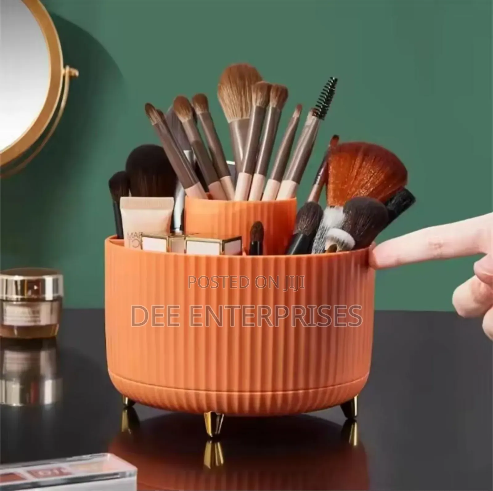 360°Rotating Desktop Makeup Brushes Organizer