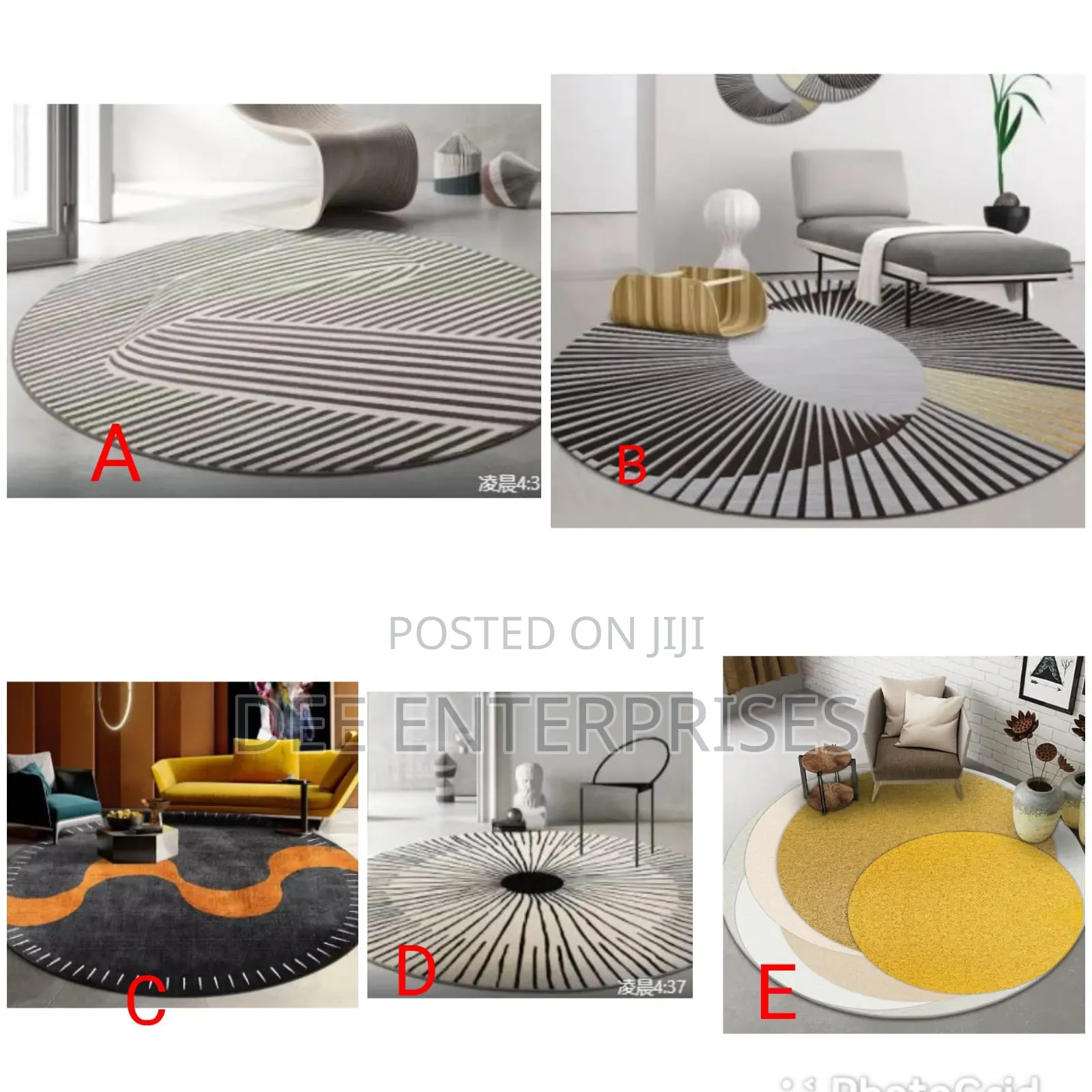Modern Minimalist Round Rugs Diameter 80cm