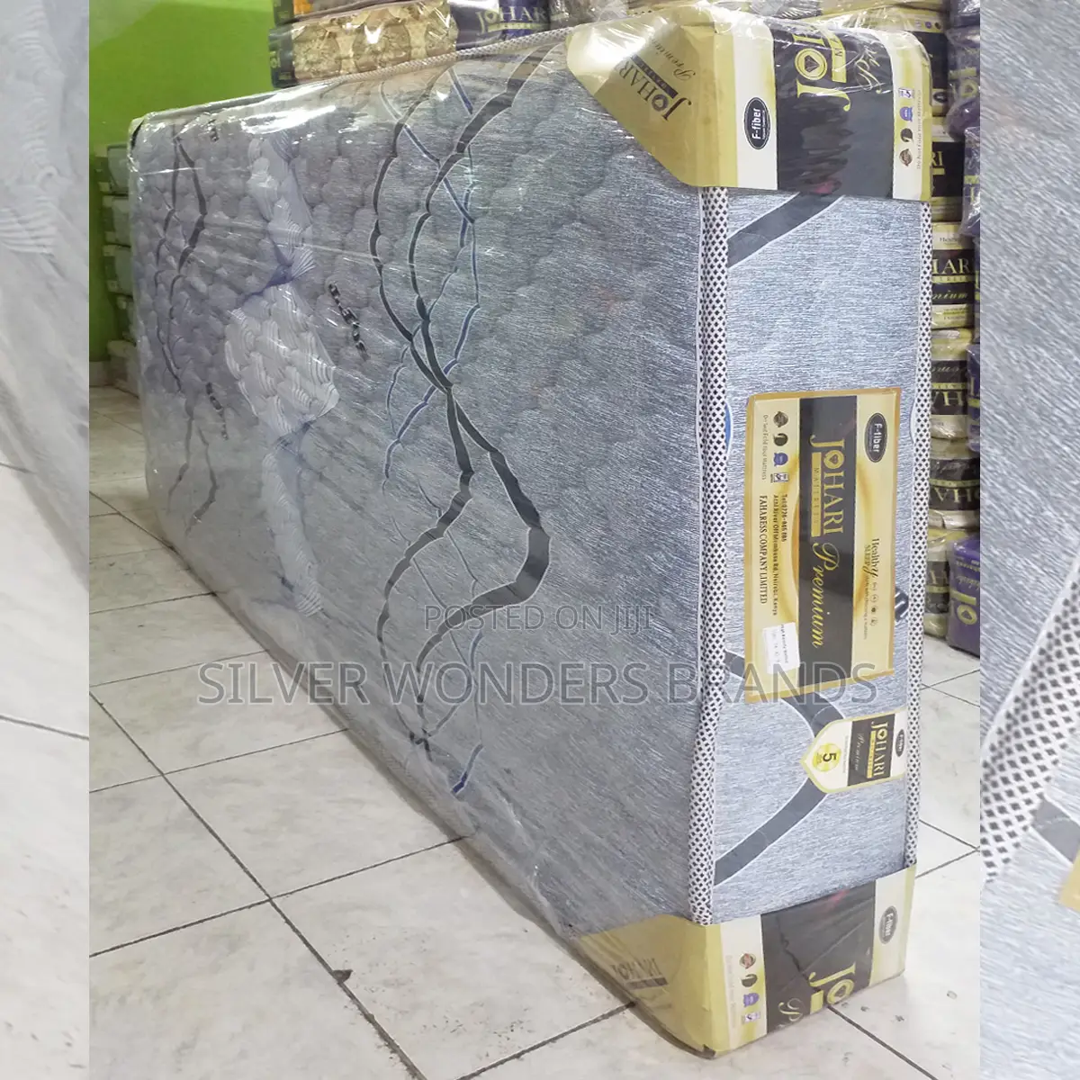 Johari Fibre Mattress 3 Years Guaranteed High Quilted.4 1⁄2x6 6inches