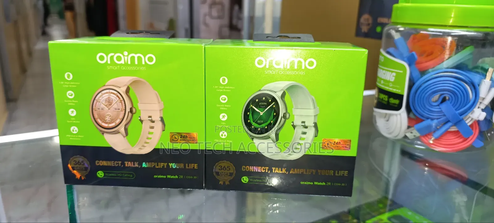 Oraimo Watch 2r Colorful 1.39" TFT Ip68 Smart Watch(Olive Colour