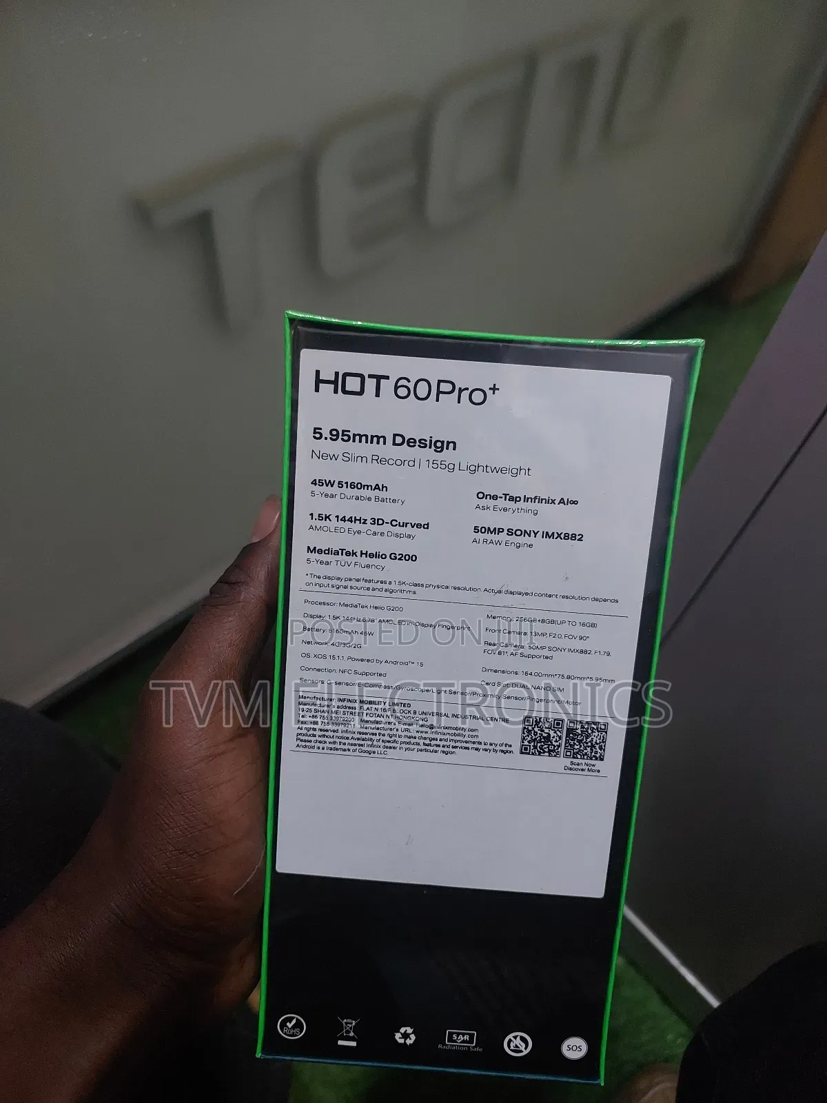 New Infinix Hot 60 Pro+ 128 GB Black