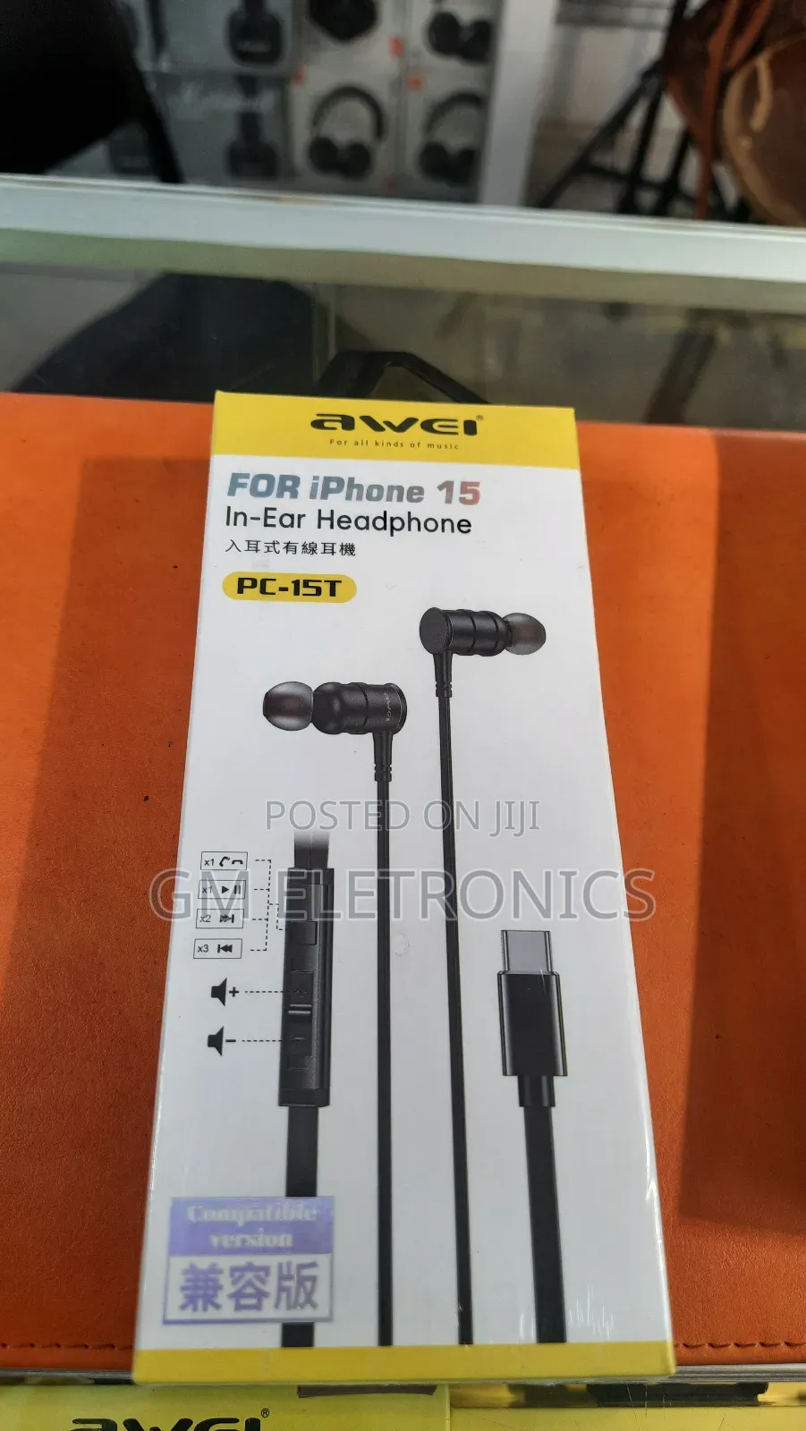 Awei Type-C Stereo Earphone. Pc-15t.