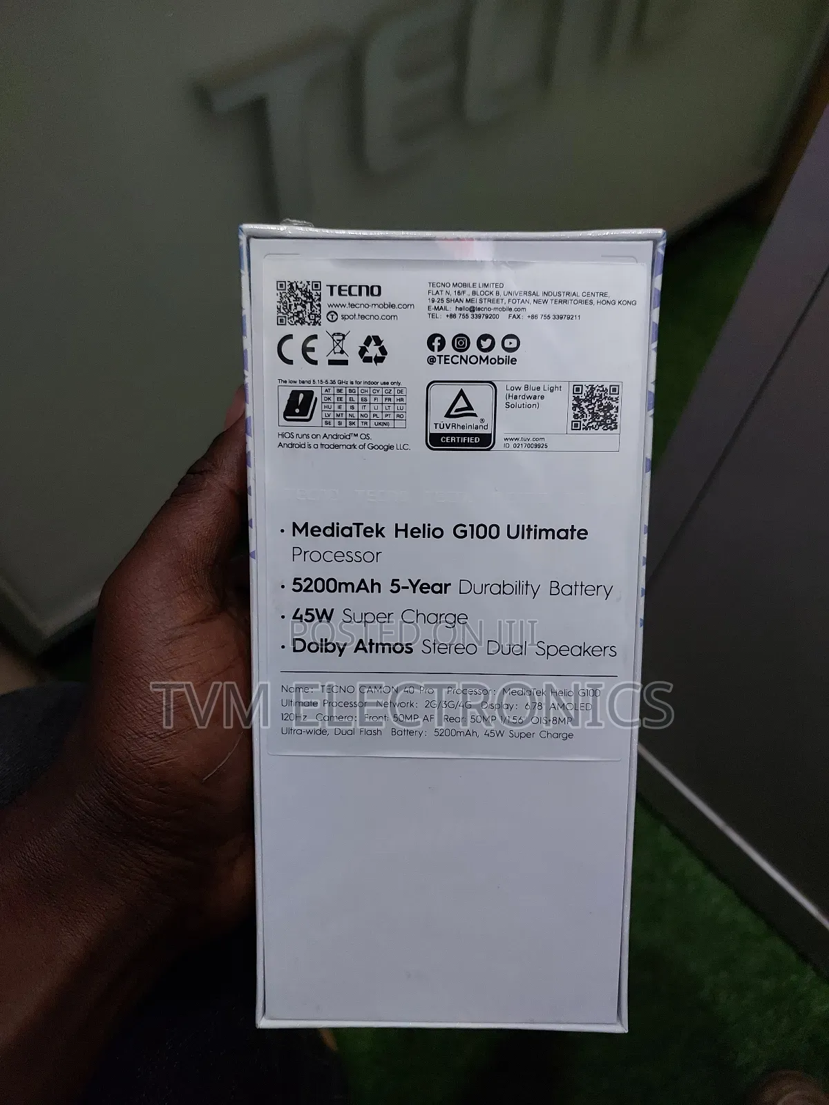 New Tecno Camon 40 Pro 4G 256 GB Black
