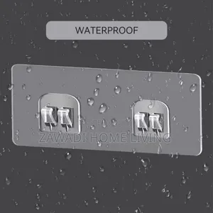 5 Pcs Clear Strong Adhesive Waterproof Wall Hooks/Shelf Stickers