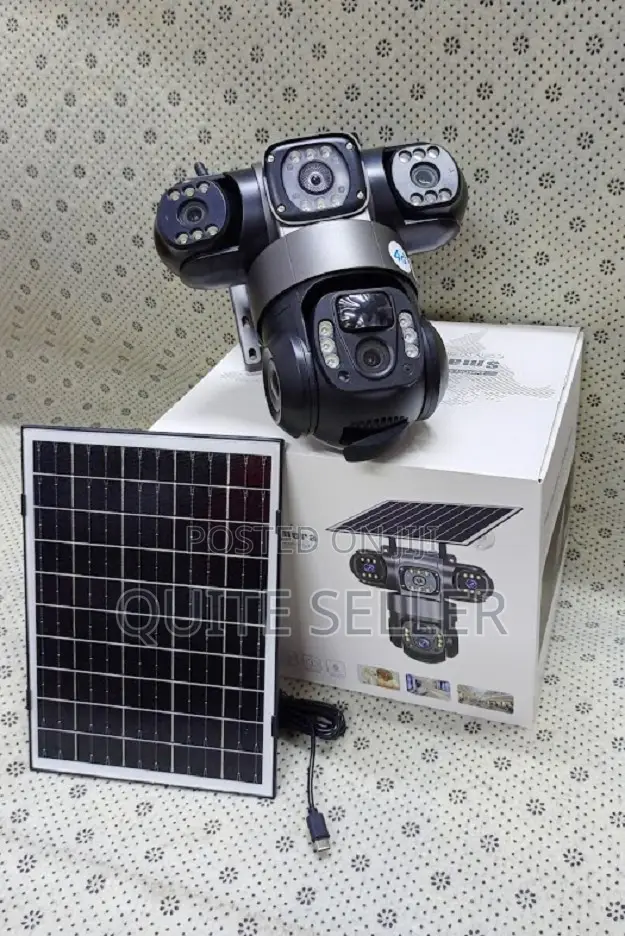 4g Solar CCTV Surveillance Cam With Built-in Battery Featuring Light