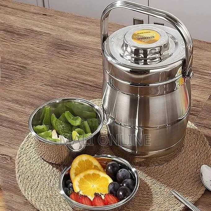 1.2l Stainless Steel Thermal Lunch Box – Double Layer Bento Food Flask