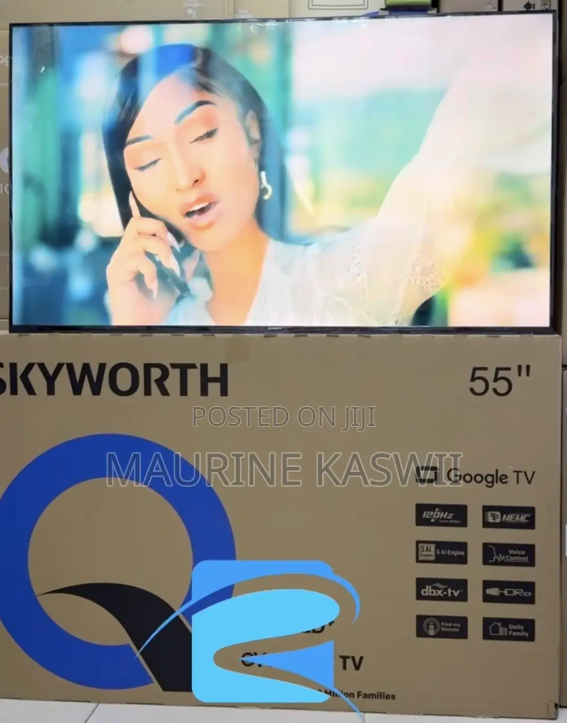 Skyworth 55” Qled Google Uhd Smart Tv-2025(Frameless