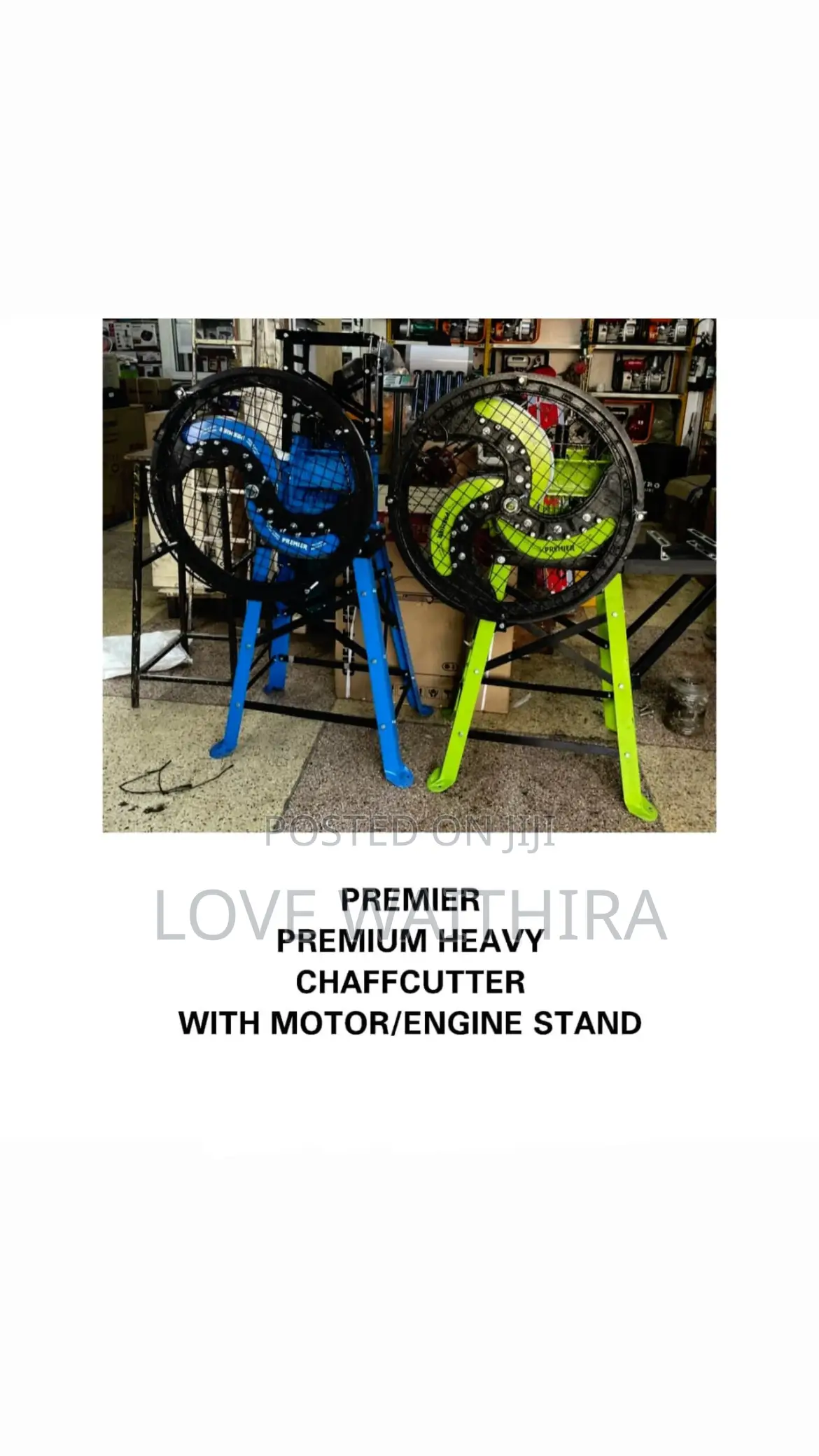 2 Blade Chaff Cutter With Motor/Engine Stand