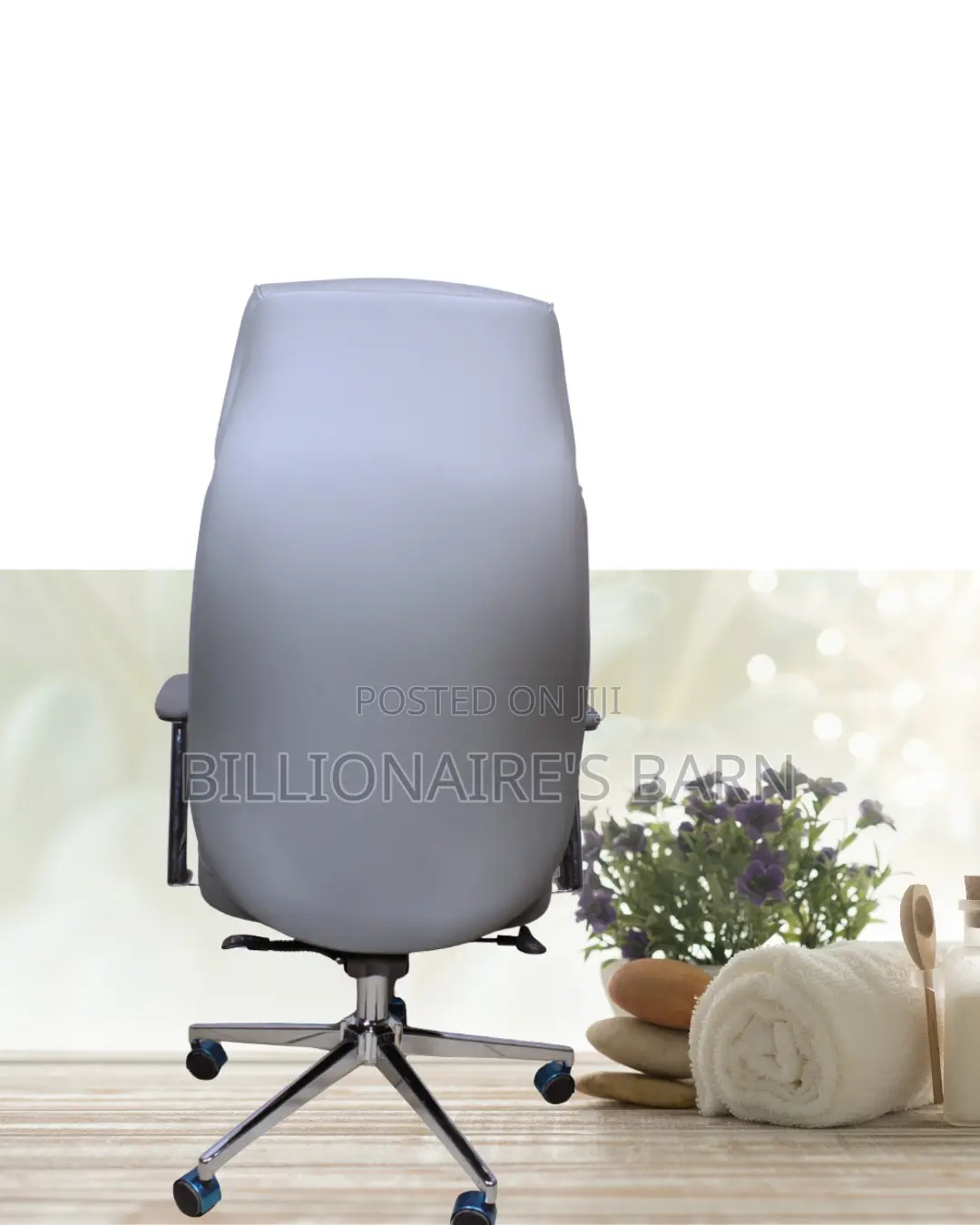 Grey Executive Leather Office Chair (Best-Seller) — Restocked!