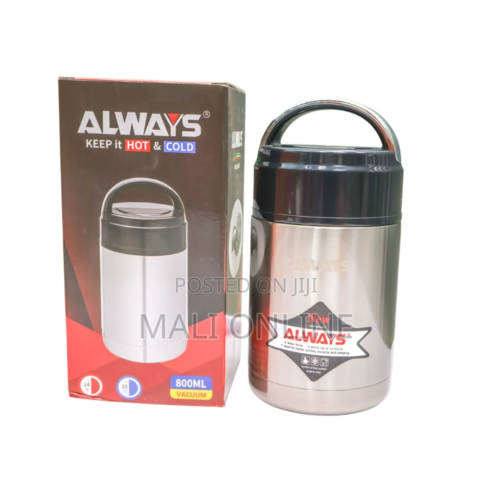 800ml Stainless Steel Food Flask Mini Insulated Lunch Box