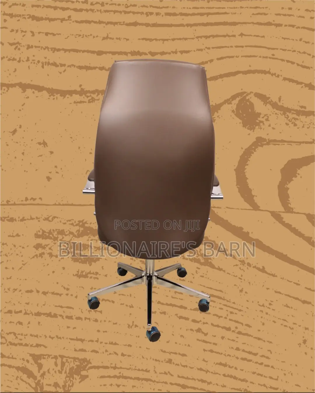 Stylish Brown Executive Leather Office Chair — Great for Study or Work