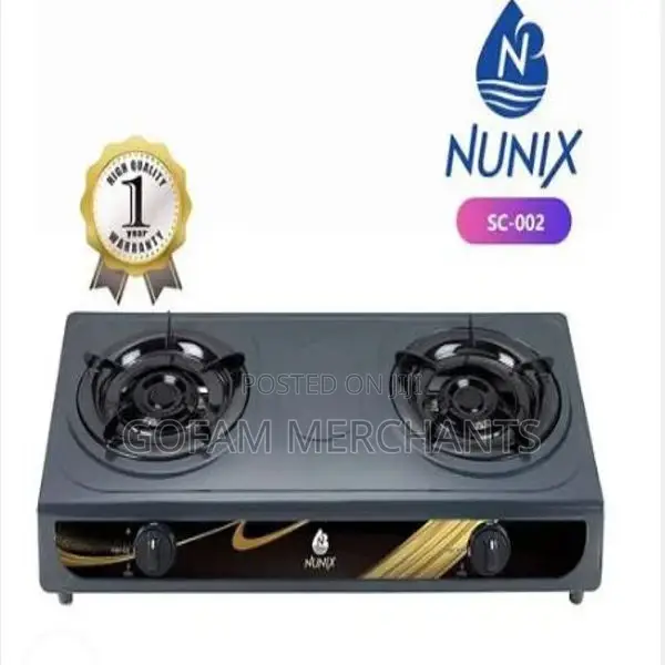 Nunix Sc002 Two Burner Table Top Black