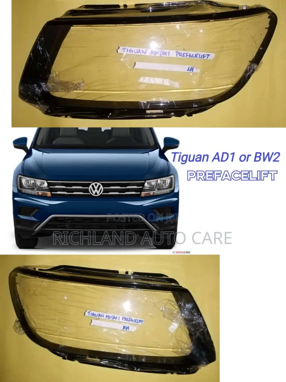Volkswagen Amarok Beetle Tiguan Polo Passat Touareg Golf Headlamp Lens