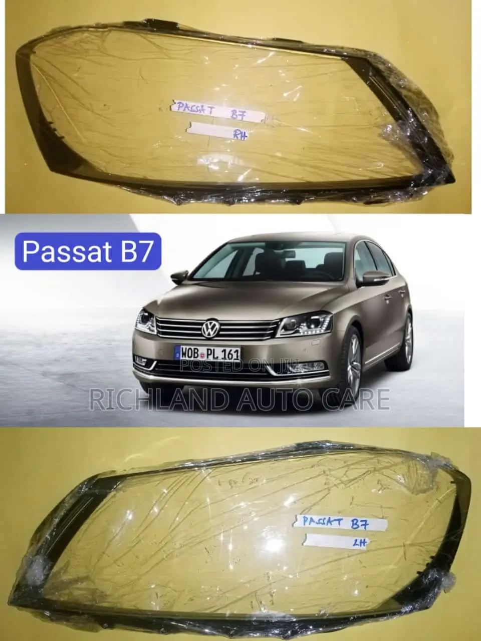 Volkswagen Amarok Beetle Tiguan Polo Passat Touareg Golf Headlamp Lens