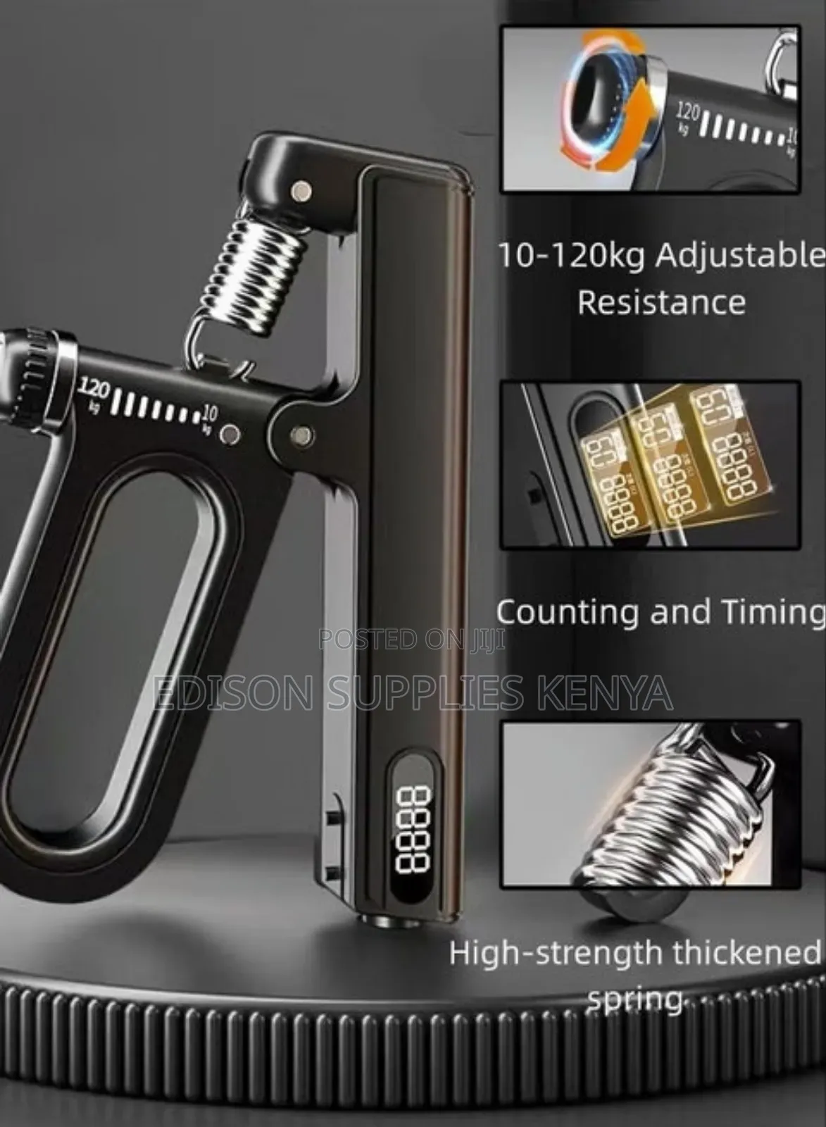 Hand Grip 120kg Adjustable Hand Strengthener Forearm Exerciser 120 Kgs