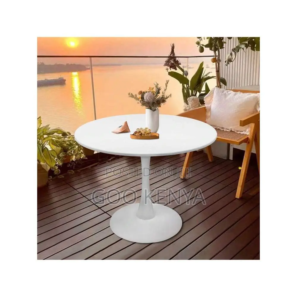 Home Coffee Table; Round Marble White Coffee/Dining Table
