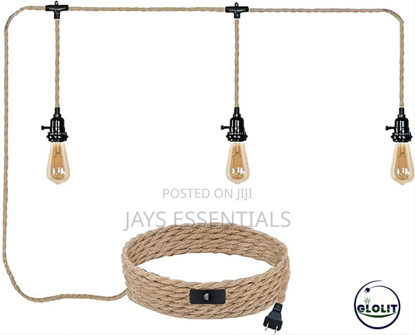 10 Metres Sisal Rope Festoon Lights