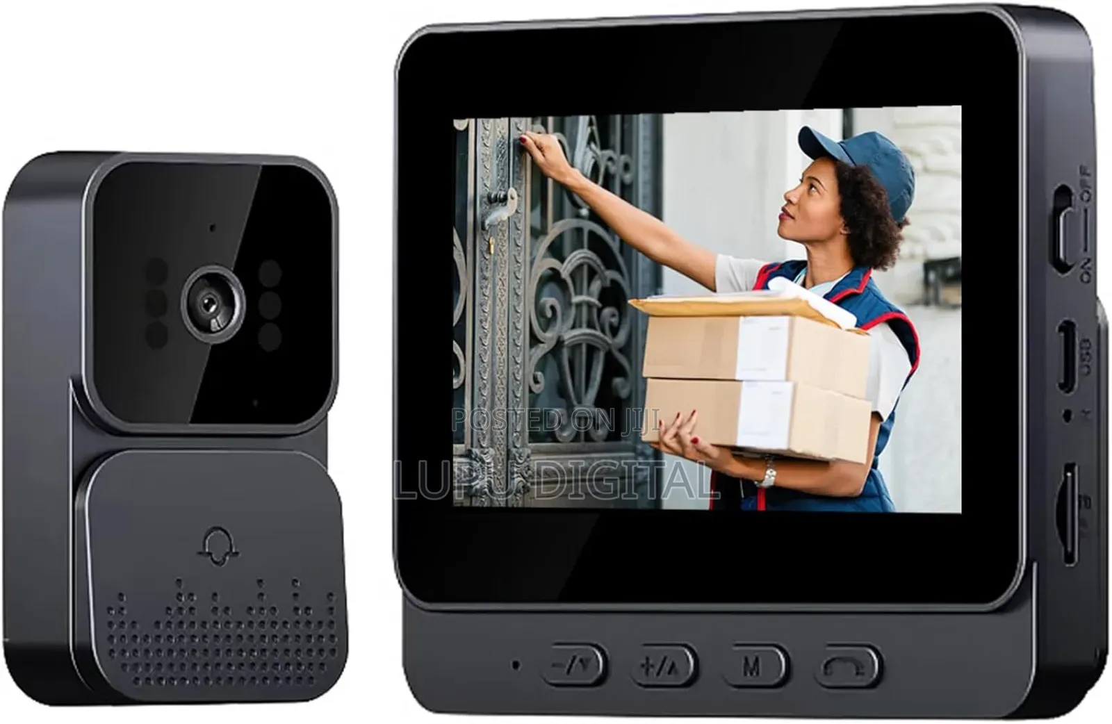 Doorbell Camera 1080p With 4.3” Ips Screen Night Vision