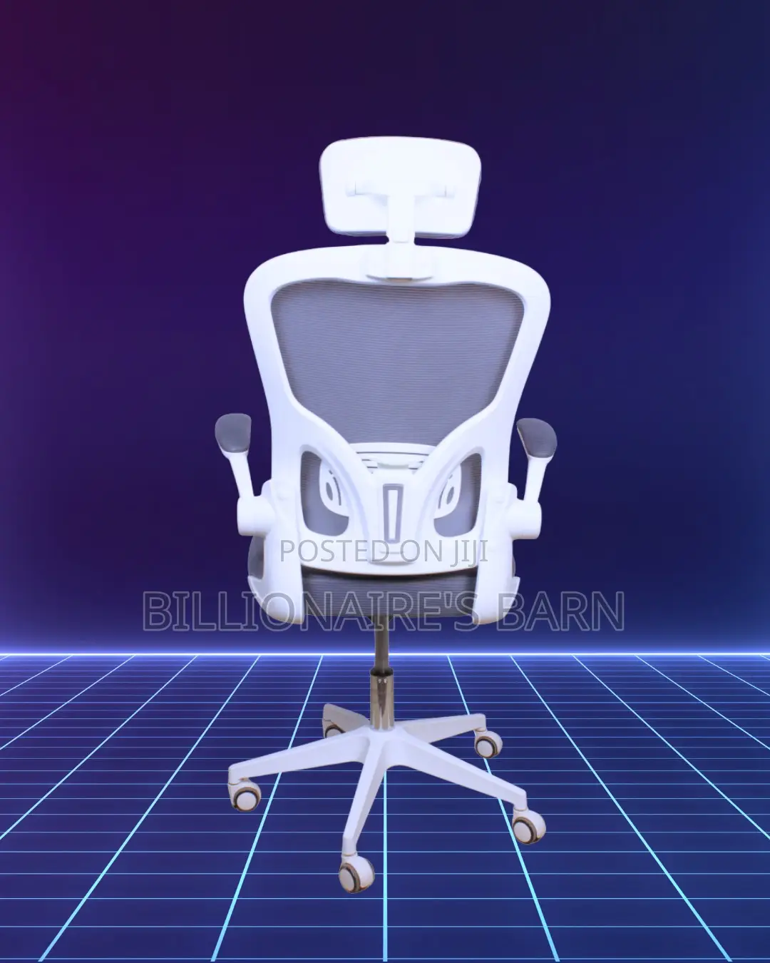 Heavy-Duty White Ergonomic Office Chair | Scratch-Resistant Finish