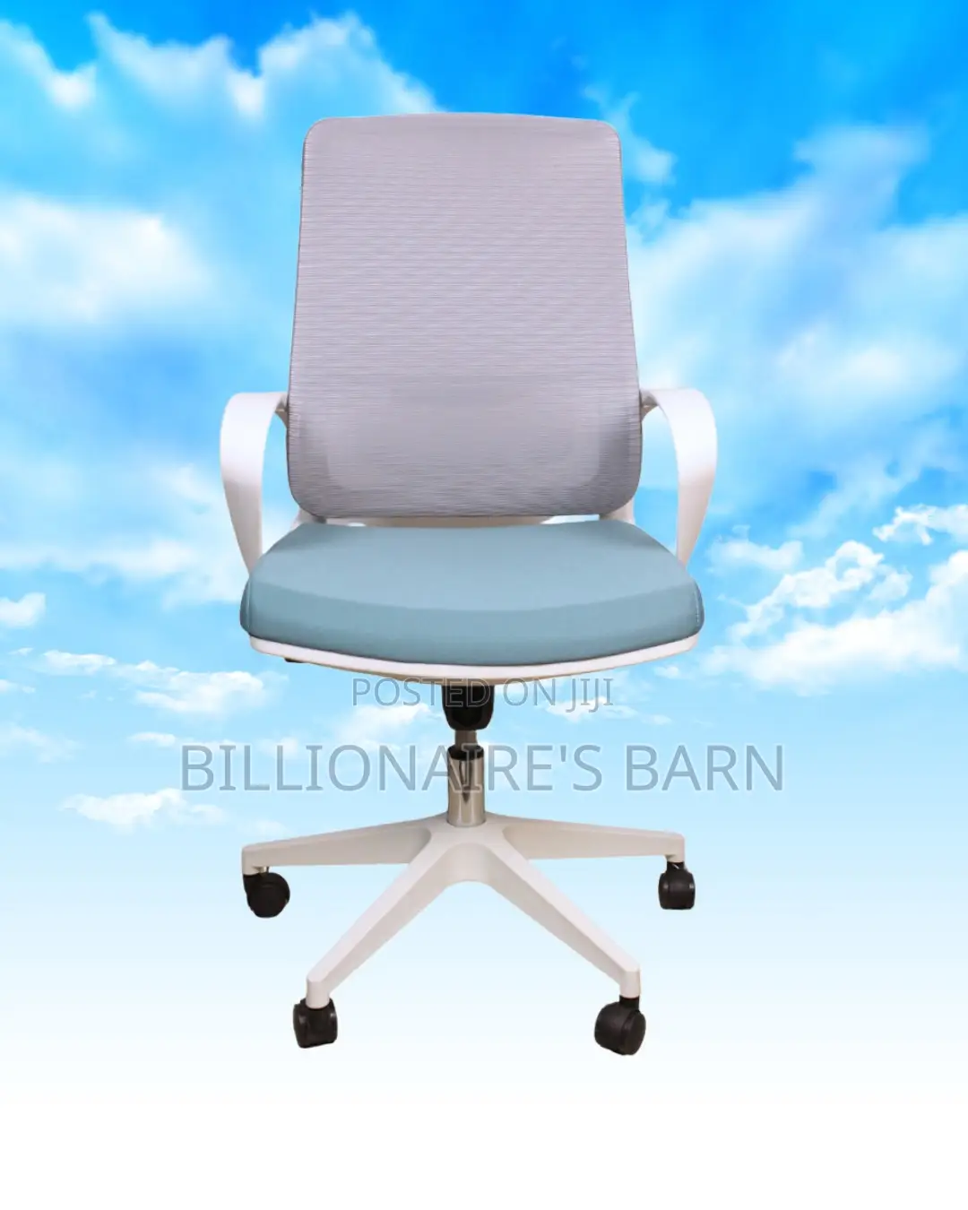Plush White Ergonomic Mesh Office Chair | Mesh Backrest