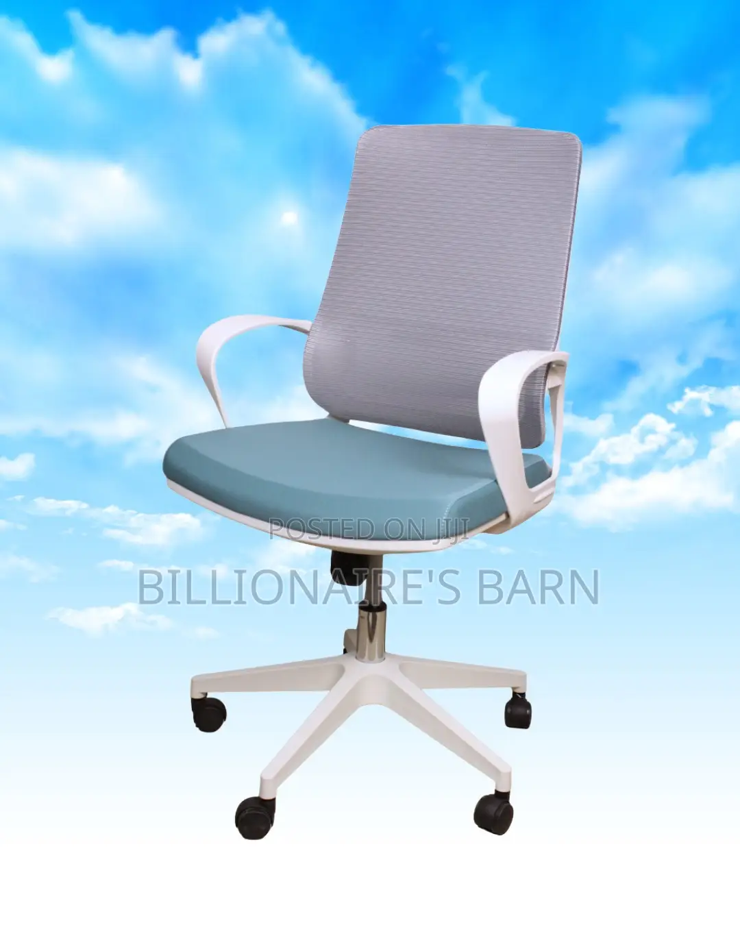 Plush White Ergonomic Mesh Office Chair | Mesh Backrest