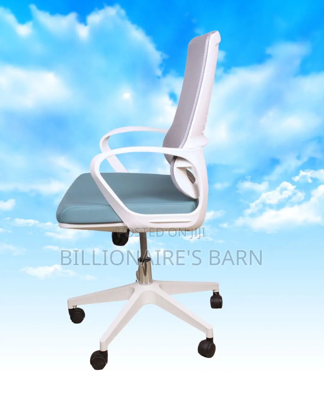 Plush White Ergonomic Mesh Office Chair | Mesh Backrest